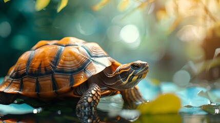 a cinematic and Dramatic portrait image for turtle
