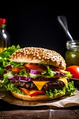 healthy vegan burger food