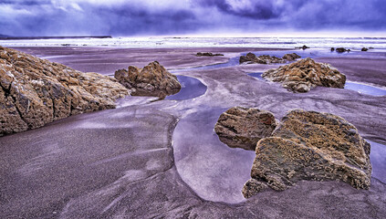 Beach of Los Quebrantos, Cantabrian Sea, San Juan de la Arena, Soto del Barco, Principado de...