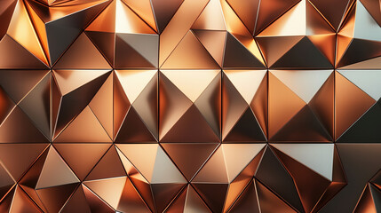 Luxurious Copper Triangle Back Wall in Ultra Detailed 4K Cinema Look, created with Generative AI technology
