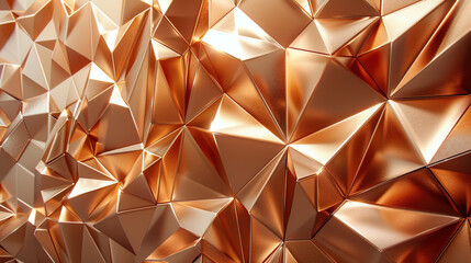 Ultimate Realism: Stunning 4K Copper Triangle Back Wall in Cinema Quality, created with Generative AI technology