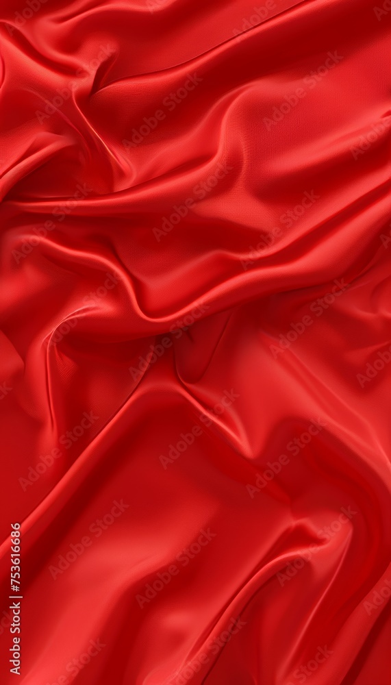 Poster luxurious red silk fabric with delicate texture background for elegant design projects
