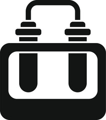Test tube connection icon simple vector. Laboratory research. Flask test chemical