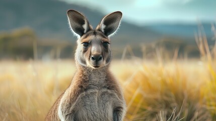 Fototapeta premium a cinematic and Dramatic portrait image for kangaroo