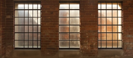 Steel grille window and glass brick cavity in a prison cell