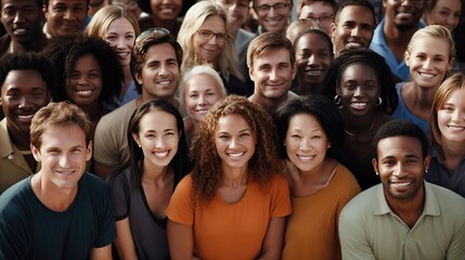 Obraz premium Multi-ethnic large group of people