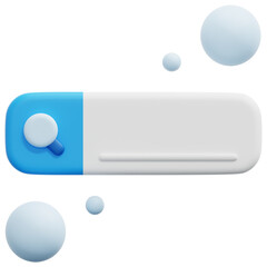 search bar 3d render icon illustration