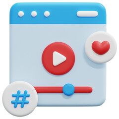 web 3d render icon illustration
