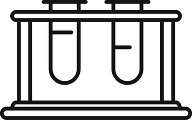 Test tube stand material icon outline vector. Dna formula. Investigation genetic