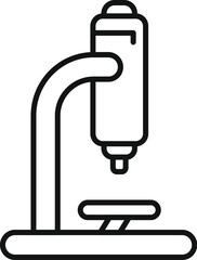 Study microscope icon outline vector. Genetic study. Dark health equipment