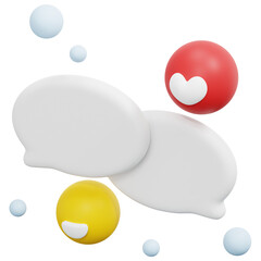 speech bubble 3d render icon illustration