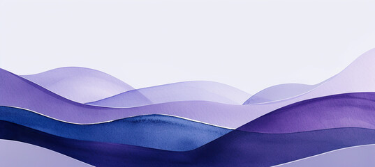 Abstract blue, purple, pink, and violet watercolor swirls and waves background wallpaper. Expressive artistic texture pattern isolated on white backdrop