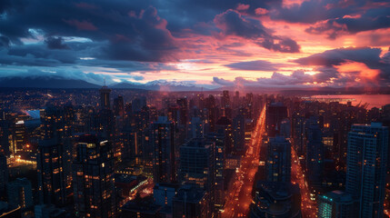 Fototapeta premium Cinematic Essence: Urban Photography with a Movie-Like Feel 