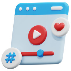 web 3d render icon illustration