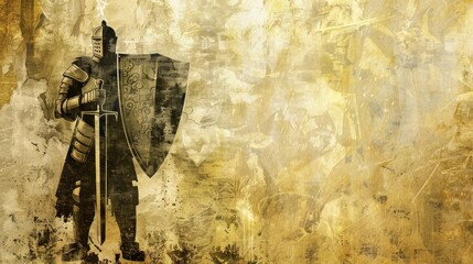 Armor of God. Inspirational bible verse. Grunge