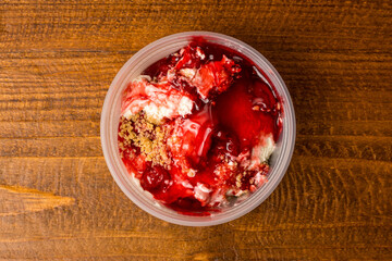 Cherry cheesecake dessert