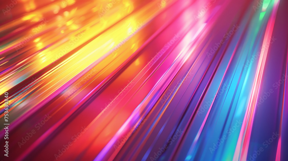 Poster vibrant abstract background with flowing lines in a spectrum of colors including red, blue, and yell