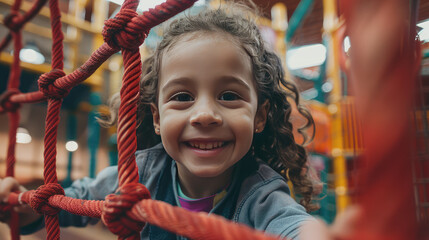 Gril in a indoor playground
