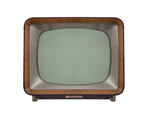 Retro TV isolated on white background.