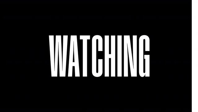 Thanks for watching Motion Graphic: A random letter rough animated on black background. Video text animation for social media. High-resolution 4K