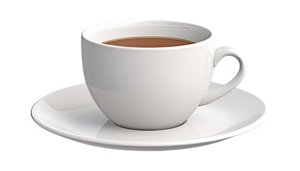 cup of coffee isolated on transparent background cutout - obrazy, fototapety, plakaty