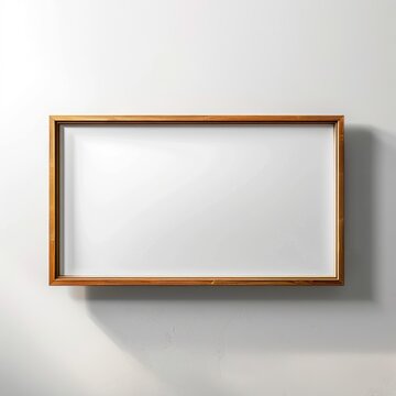 rectangle frame with white blank canvas