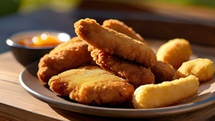 Golden Goodness Crispy Chicken Strips and Tender Nuggets Under the Sun