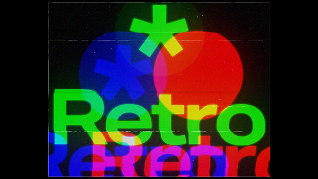 Retro Split RGB Logo And Text Reveal