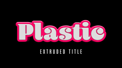 Glossy Plastic Extruded 3D Title - obrazy, fototapety, plakaty