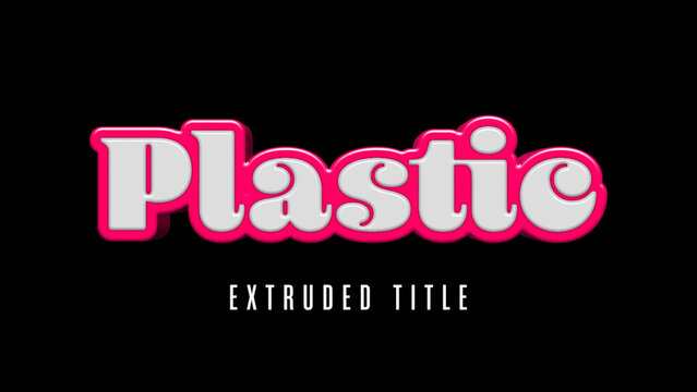 Glossy Plastic Extruded 3D Title
