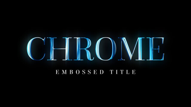 Chrome Embossed 3D Title