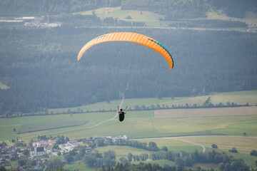 paragliding in the sky