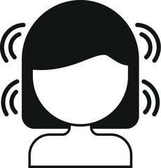Female stress icon simple vector. Capacity woman balance. Flash sweat