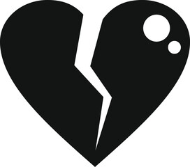 Menopause heart brake icon simple vector. Wife concentration. Age cycle female