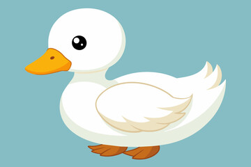 Cute baby duck  vector illustration 