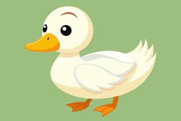 Cute baby duck  vector illustration 