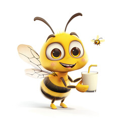Fototapeta premium bee and honey