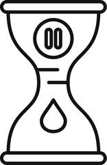 Menopause hourglass icon outline vector. Wife change life. Pain swing body