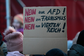 Hintergrundbild, Demonstration gegen rechte politik in Deutschland