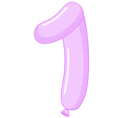 illustration of number 1, one