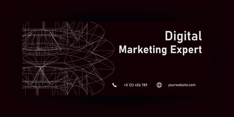 Fototapeta premium Creative corporate business social media marketing banner cover post template