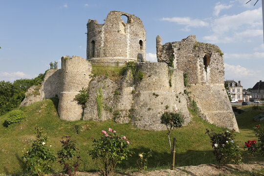 The 11th century Chateau de Conches-en-Ouche (Conches-en-Ouche Castle) dungeon in Conches-en-Ouche, Eure, Normandy, France