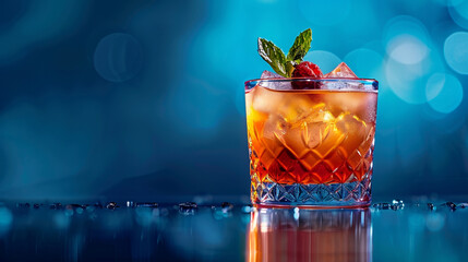 Indulge in the vibrancy of an 8K HD image capturing a tempting cocktail against a luxurious deep...