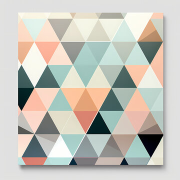 Abstract geometric patterns in pastel tones.