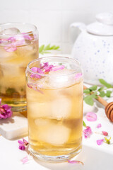 Acacia  plant flower iced tea