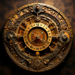Fototapeta na wymiar Ancient celestial clock revealing the passage of time