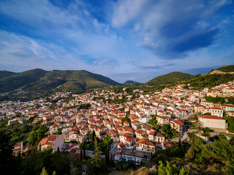 Ano Vathy, elevated view, Samos Town, Samos Island, North Aegean