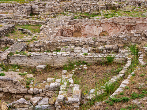 Ruins of Ancient City, Archaeological Museum, Pythagoreion, UNESCO World Heritage Site, Pythagoreio, Samos Island, North Aegean