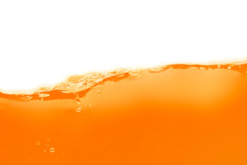 The surface of the orange water ripples looks like juice