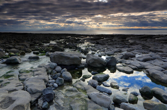 Seascape from Nash Point looking across The Bristol Channel, South Wales
